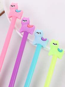4pcs Alpaca Decor Ballpoint Pen - Multicolor - View 4
