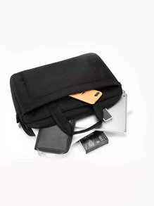 1 pieza Bolso para ordenador 13 pulgadas liso - Negro - Ver 1