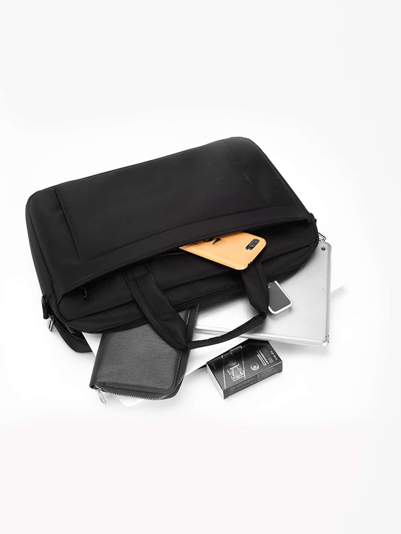 1 pieza Bolso para ordenador 13 pulgadas liso - Negro - Ver 1