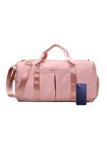 Bolsa de viaje portátil, bolsa de equipaje rosa para viajes de negocios y bolsos deportivos Bolsos de mano Bolsa de gimnasio Bolsa de fin de semana para vacaciones Hospital al aire libre Regreso a la escuela para hombres y mujeres Estudiante unisex - Rosa - Ver 6
