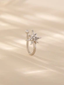 方晶鋯石星形裝飾鼻環