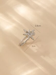 方晶鋯石星形裝飾鼻環