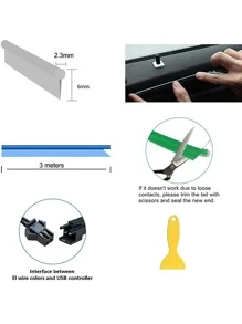 1 bóng đèn USB 3M cho ô tô - Màu tím - Xem 4