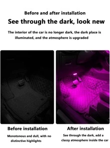 1pc Car Atmosphere Light - White - View 5