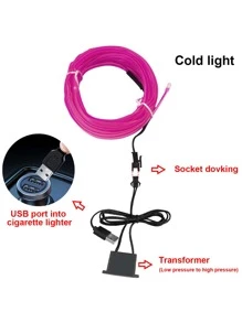 1 bóng đèn USB 3M cho ô tô - Màu tím - Xem 3