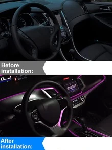 1 bóng đèn USB 3M cho ô tô - Màu tím - Xem 6