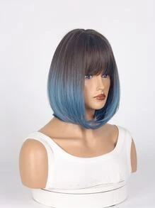 短直筒人造假髮帶劉海 - 漸層 - 查看 4