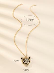 Hombres Collar con accesorio con diseño de diamante de imitación de leopardo