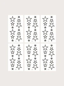 Hình xăm dán Bộ , 6 Hình sao Của Hình xăm dán Đối với Con trai Và Cô gái , Mini Hình xăm dán Đối với Người lớn - Nhiều màu - Xem 4