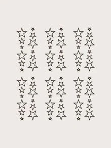 Hình xăm dán Bộ , 6 Hình sao Của Hình xăm dán Đối với Con trai Và Cô gái , Mini Hình xăm dán Đối với Người lớn - Nhiều màu - Xem 3