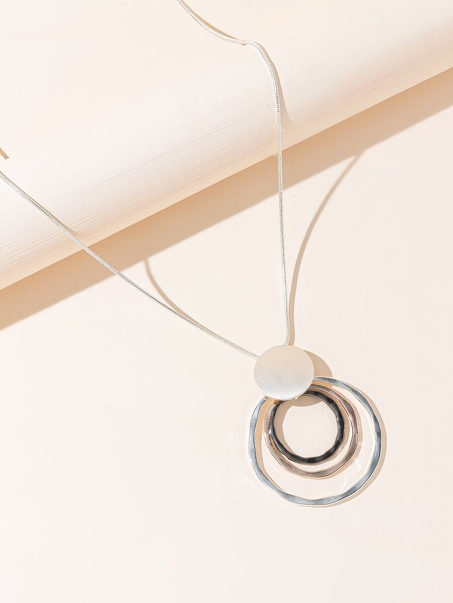 Vòng cổ Charm hình tròn - Nhiều màu - Xem 1