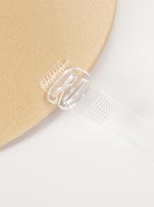 大碼1對素色乳貼帶透明肩帶 - 杏色 - 查看 6