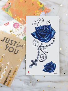 1sheet Floral Pattern Tattoo Sticker