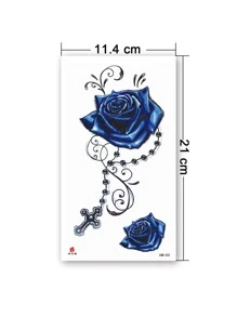 1sheet Floral Pattern Tattoo Sticker