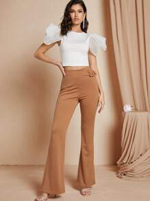 Hauture 純色氣球袖短襯衫 - 白色 - 查看 5