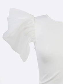 Hauture 純色氣球袖短襯衫 - 白色 - 查看 6