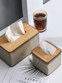 1 hộp lưu trữ khăn giấy PET, hộp đựng khăn giấy trong suốt để bàn - Trong sáng - Xem 5