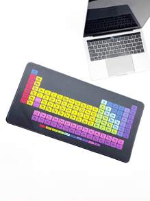 Periodic Table Pattern Mouse Pad - Black - View 2