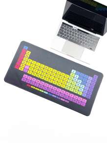 Periodic Table Pattern Mouse Pad - Black - View 3