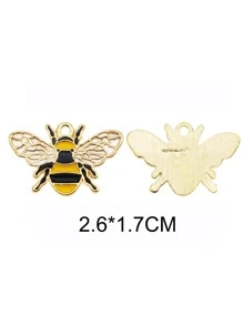 5入組/套蜜蜂DIY吊墜 - 彩色 - 查看 3