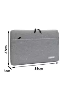 1pc Waterproof Laptop Bag Compatible With iPad - Grey - View 3