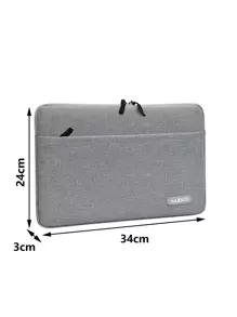1pc Waterproof Laptop Bag Compatible With iPad - Grey - View 6