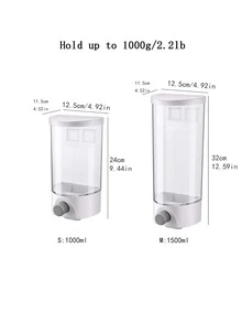 1入組塑料食品儲物盒透明壁掛式廚房儲物盒適用於廚房 - 無色 - 查看 6