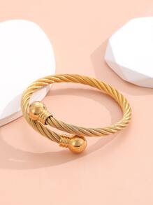 Pulseira feminina de aço simples, adequada para o dia a dia, casamentos, ocasiões públicas e festas, 1 peça