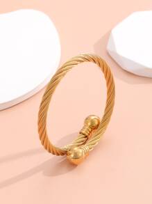 Pulseira feminina de aço simples, adequada para o dia a dia, casamentos, ocasiões públicas e festas, 1 peça