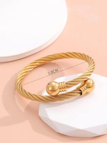 Pulseira feminina de aço simples, adequada para o dia a dia, casamentos, ocasiões públicas e festas, 1 peça