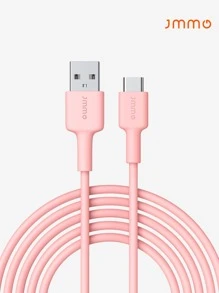JMMO Type-C 数据线，USB A 转 Type C 快速充电数据线，USB C 转 USB A 充电线，480Mbps 数据传输，兼容 USB-C 设备 6.6 英尺/2 米 15W 5V/3A 礼物，秋冬必备 - 粉色 - 查看 1
