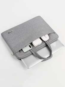 1PC13 "14" 15 "Waterproof Computer Mobile Phone Digital Ipad Multi-Function Large Capacity Portable Storage Bag For Men And Women Daily Commute Convenient Laptop Bag, Laptop Bags,Laptop Briefcases Compatible With Macbook - Grey - View 2