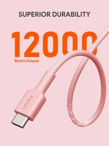 JMMO Type-C 数据线，USB A 转 Type C 快速充电数据线，USB C 转 USB A 充电线，480Mbps 数据传输，兼容 USB-C 设备 6.6 英尺/2 米 15W 5V/3A 礼物，秋冬必备 - 粉色 - 查看 5