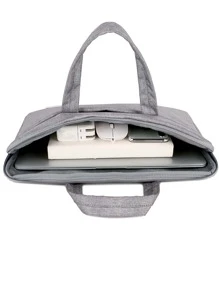 1PC13 "14" 15 "Waterproof Computer Mobile Phone Digital Ipad Multi-Function Large Capacity Portable Storage Bag For Men And Women Daily Commute Convenient Laptop Bag, Laptop Bags,Laptop Briefcases Compatible With Macbook - Grey - View 4