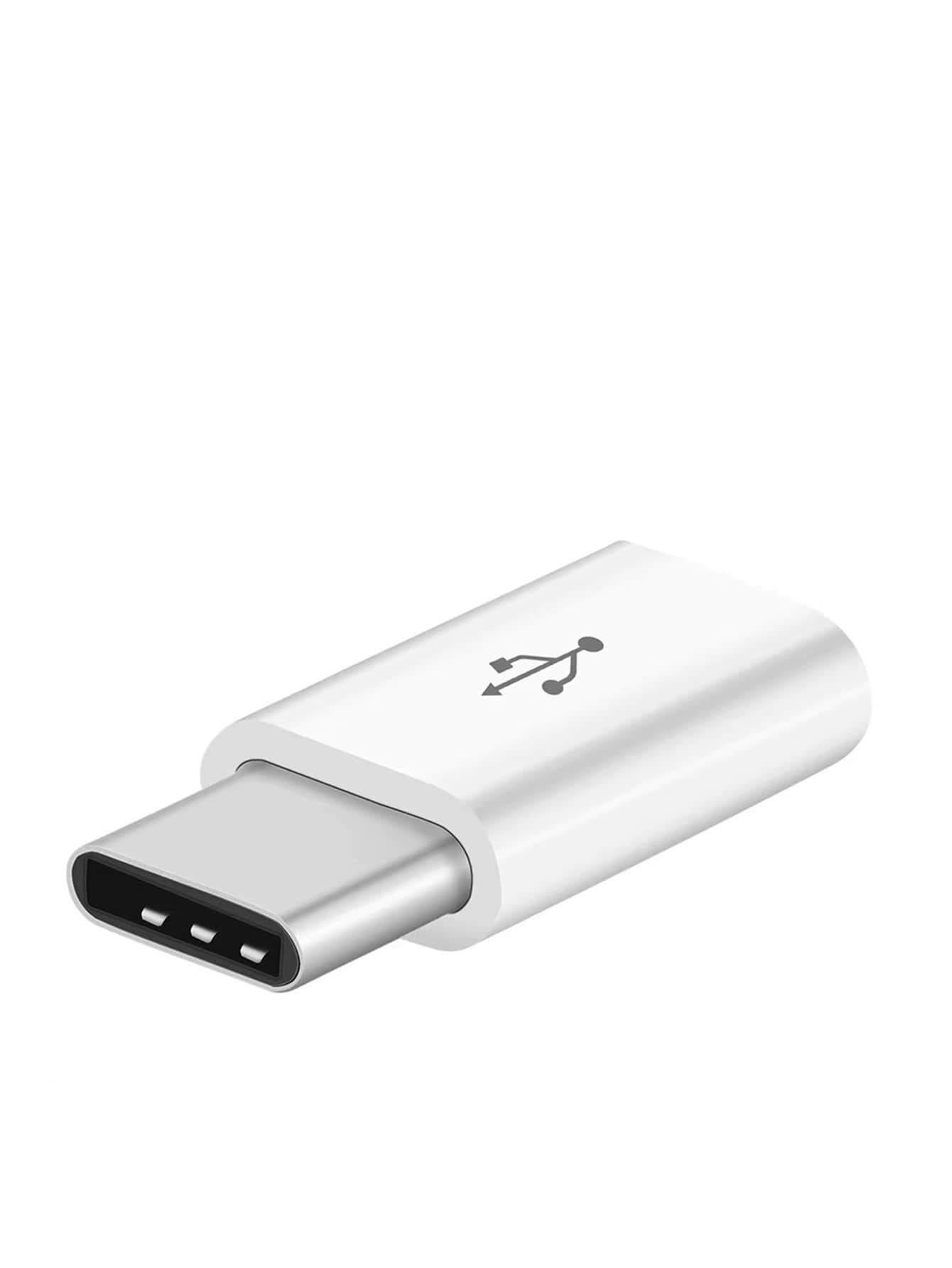 1pc Type-C Charger Cable Adapter - White - View 1