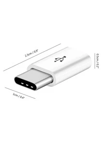 1pc Type-C Charger Cable Adapter - White - View 4