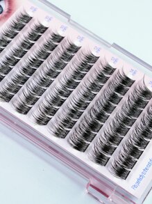 1box Faux Mink Individual False Eyelashes - Black - View 5