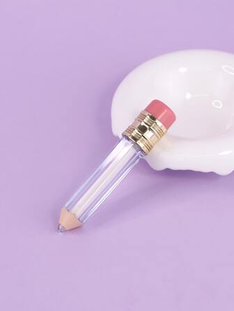 1pc Pencil Shaped Lip Gloss Tube Empty Plastic Lip Gloss Container Mini Clear Refillable Lip Balm Bottle Container For Women Girls DIY Cosmetics, 3.5ml,Makeup,Cheap,Room Decor,Vanity,Travel,Bedroom,Makeup Accessories