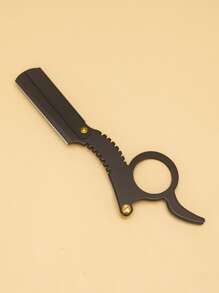 1pc Straight Edge Barber Razor Haircut Beard Eyebrow Shaving Tool Manual Depilation Razor Not Include Razor Blade Shaving Tools - Multicolor - View 1