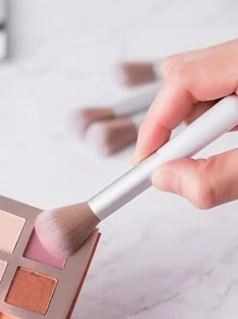 1 brocha portátil para resaltar y brocha para rubor - Blanco - Ver 2