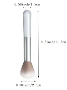 1 brocha portátil para resaltar y brocha para rubor - Blanco - Ver 6