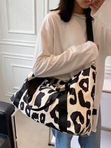 Holiday Over Night Luggage Travel Duffel Bag With Leopard Pattern, Large Capacity Waterproof Gym Bag, Weekend Carry-On Handbag With Dry And Wet Separation, Casual Portable Shoulder Bag For Business, Vacation, Outdoor, Skiing, Yoga, Exercise Fitting Luggage Bag Overnight Bag Carry On Bag Hand Bag Gym Bag For Work School Stuff For Back To School For Student Handbags Weekend Bag Hand Bagsholiday Traveling Bag For Suitcase Duffle Bag For Luggage College Bag Luggage Bags Weekender Bag Hospital Bag Winter