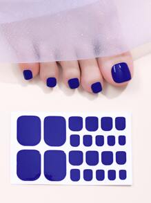 Beauty Sticker 1 tấm Nhãn dán nghệ thuật móng chân rắn & 1 dũa móng tay - Xanh đậm - Xem 1