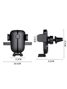 1pc Automatic Car Air Outlet Phone Holder - Black - View 3