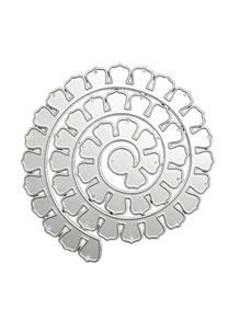 1 Máy Tính Hadfield Thép Cắt Chết, Hình Hoa Sáng Tạo DIY Khắc Stencil Thủ Công Chết - Bạc - Xem 1