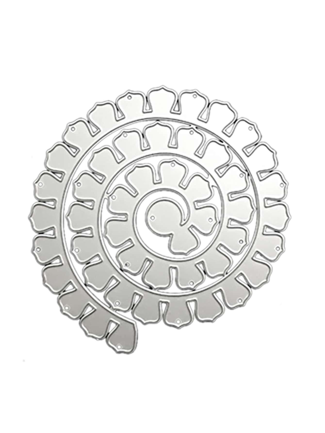 1 Máy Tính Hadfield Thép Cắt Chết, Hình Hoa Sáng Tạo DIY Khắc Stencil Thủ Công Chết - Bạc - Xem 1