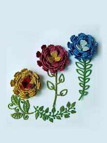 1 Máy Tính Hadfield Thép Cắt Chết, Hình Hoa Sáng Tạo DIY Khắc Stencil Thủ Công Chết - Bạc - Xem 4