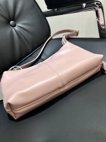 Stitch Detail Hobo Bag - Pink - View 4