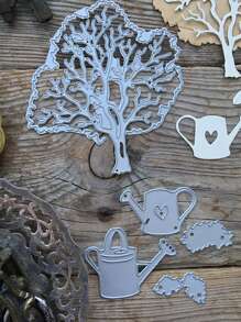 1個樹形澆水壺和切割刀模具 - 銀色 - 查看 3