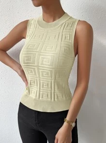 SHEIN Privé 素色小高領針織上衣